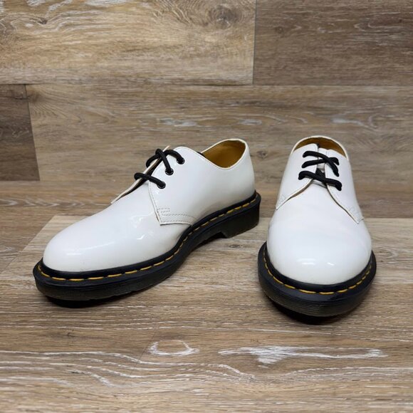 Dr. Martens Shoes - Dr. Martens 26754 White Patent Leather Oxfords Women's Size 8